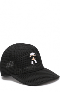 Бейсболка Cappello с аппликацией и надписями Fendi