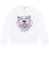 Хлопковый свитшот с вышивками Kenzo