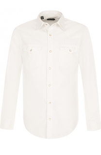 Рубашка на кнопках из смеси хлопка и льна Tom Ford
