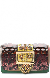 Сумка Buckle  с отделкой из кожи змеи Burberry