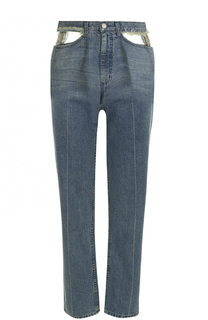 Укороченные джинсы с потертостями и разрезами Rachel Comey