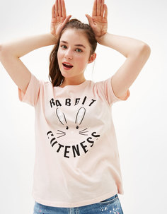 Футболка с принтом &#39;rabbit/florida&#39; Bershka