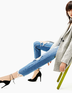 Туфли на каблуке-шпильке, с ремешком на щиколотке Bershka