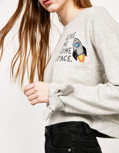 Толстовка с бантами и нашивками Bershka