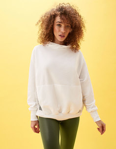 Толстовка комбинированная, с высоким воротником и сеткой Bershka