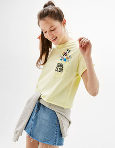 Укороченная футболка „disney“ Bershka
