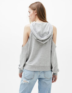 Толстовка с открытыми плечами Bershka