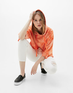 Толстовка с эффектом кислотной стирки Bershka