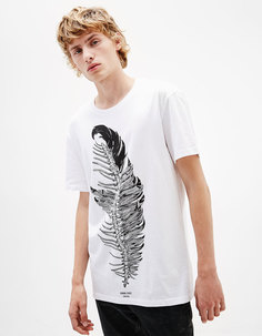 Футболка feather and smile Bershka