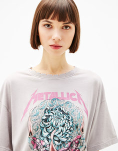 Футболка с принтом Bershka