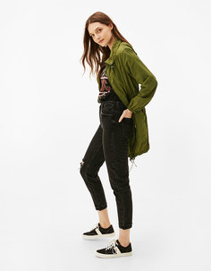 Куртка из нейлона струящегося покроя Bershka