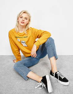 Толстовка с принтом Bershka