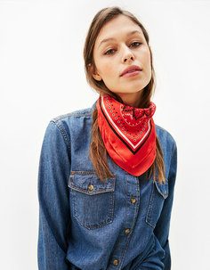 Бандана из сатина с принтом Bershka