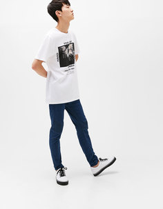 Облегающие байкерские джинсы Bershka