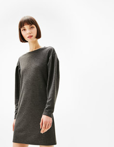 Короткое платье с рукавами со сборкой Bershka
