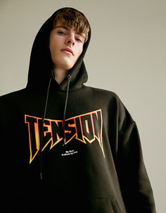 Толстовка с капюшоном &#39;tension&#39; Bershka