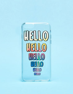 Прозрачный чехол с переливающейся надписью ‘hello’ для iphone 7 Bershka