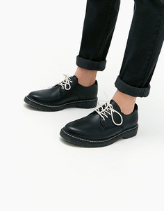Мужские модные туфли со шнуровкой и контрастной строчкой Bershka