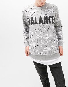 Толстовка с принтом ‘balance’ Bershka