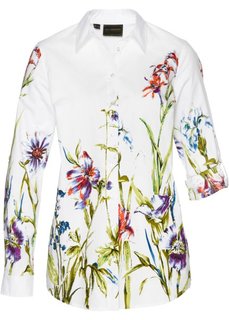 Блузка с цветочным принтом (белый в цветочек) Bonprix