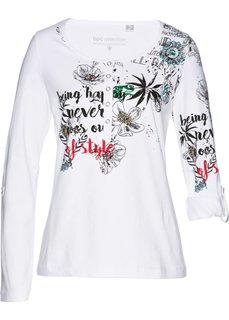 Футболка (белый с рисунком) Bonprix