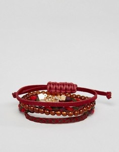 Комплект плетеных браслетов ASOS - Мульти