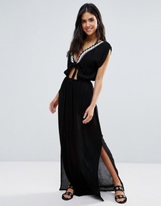 Пляжное платье с завязкой спереди Liquorish - Черный