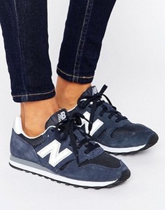 Темно-синие кроссовки New Balance 373 - Синий