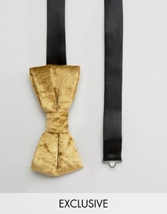 Бархатный галстук-бабочка Noose & Monkey - Золотой