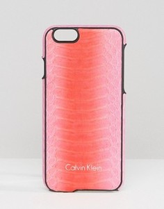 Чехол для Iphone 6 с эффектом змеиной кожи Calvin Klein - Розовый