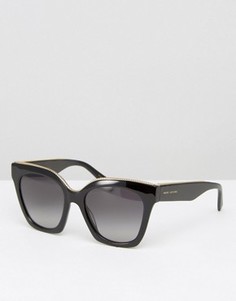 Большие черные солнцезащитные очки кошачий глаз Marc Jacobs - Черный
