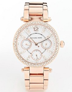 Часы цвета розового золота с хронографом Michael Kors Parker MK5616 - Золотой