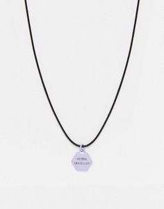 Ожерелье с надписью Astral Traveller Me & Zena - Фиолетовый