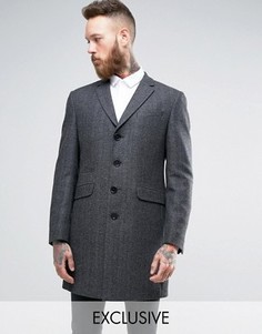 Пальто с шевронным узором Heart & Dagger - Серый