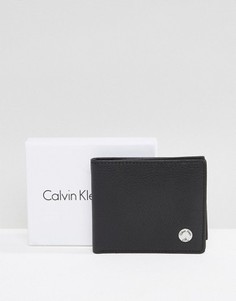 Кожаный бумажник Calvin Klein 8CC - Черный