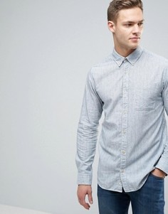 Узкая рубашка из мягкого хлопка в полоску Jack & Jones Vintage - Кремовый