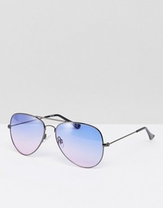 Солнцезащитные очки-авиаторы с фиолетовыми стеклами ASOS - Фиолетовый