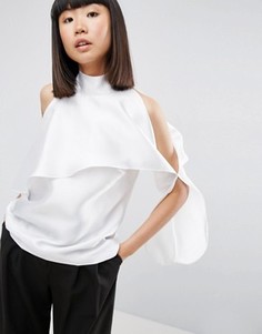 Топ-туника без рукавов с оборками ASOS WHITE - Белый