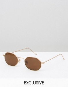 Солнцезащитные очки в стиле ретро Reclaimed Vintage - Золотой