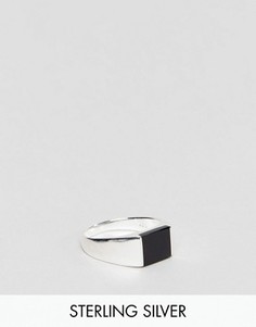 Серебряное кольцо с печаткой ASOS - Серебряный