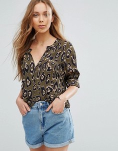Лонгслив с леопардовым принтом Vero Moda - Мульти