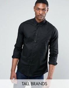 Черная оксфордская рубашка с длинным рукавом Jacamo TALL - Черный