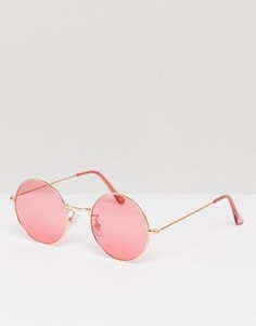 Большие солнцезащитные очки с розоватыми стеклами Jeepers Peepers - Розовый