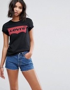 Футболка с логотипом Levis - Черный