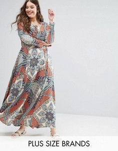 Платье макси с вышивкой Alice & You - Мульти