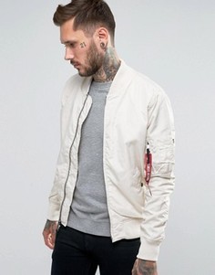 Бежевый узкий бомбер эксклюзивно для Alpha Industries MA-1 - Кремовый