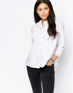 Белая рубашка с отделкой на кокетке M.i.h Jeans - Белый