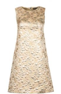 Мини-платье А-силуэта с металлическим эффектом Dolce &amp; Gabbana
