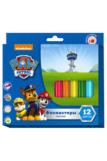 Фломастеры толстые 12 цв. Щенячий Патруль