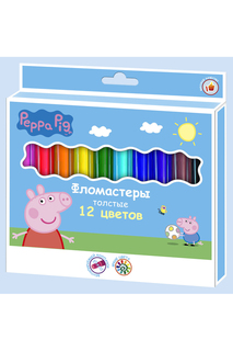 Фломастеры толстые 12 цв. Peppa Pig